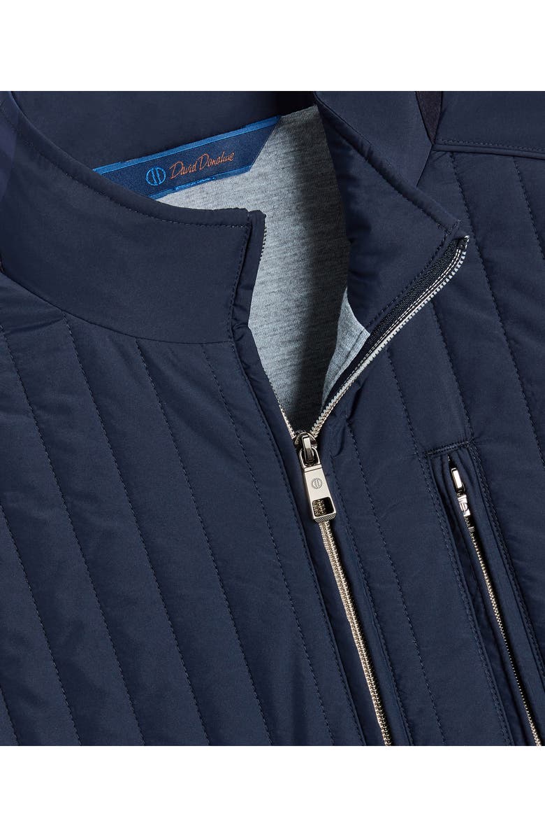 David Donahue Vertical Quilted Vest, Alternate, color, Navy