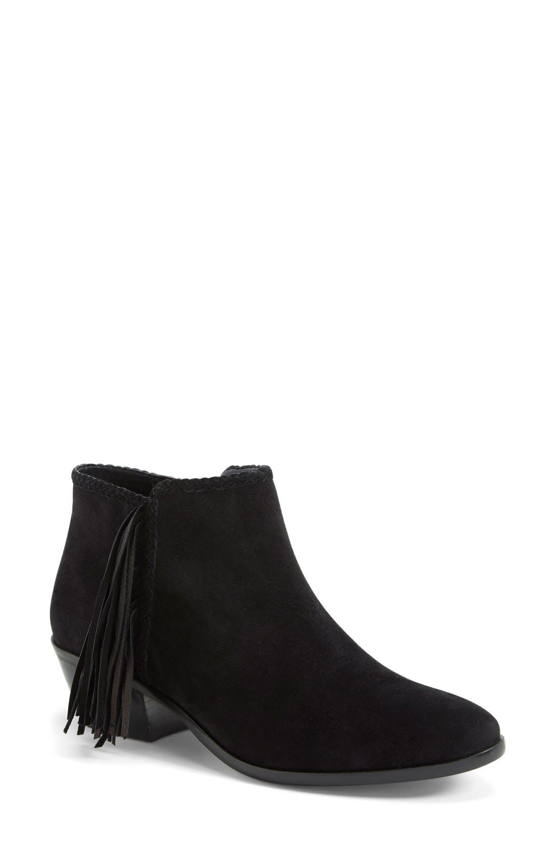 Sam Edelman 'Paige' Fringed Ankle Bootie, Main, color, 