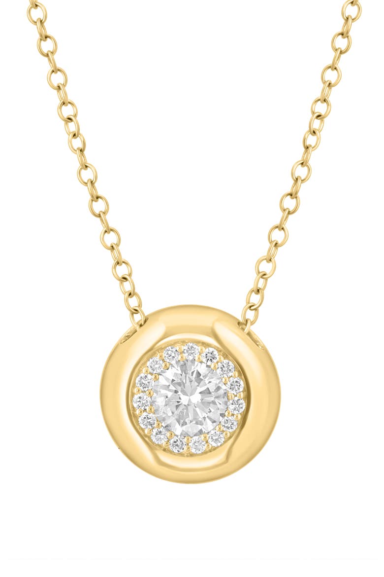 Round Lab Grown Diamond Pendant Necklace, Alternate, color, GOLD