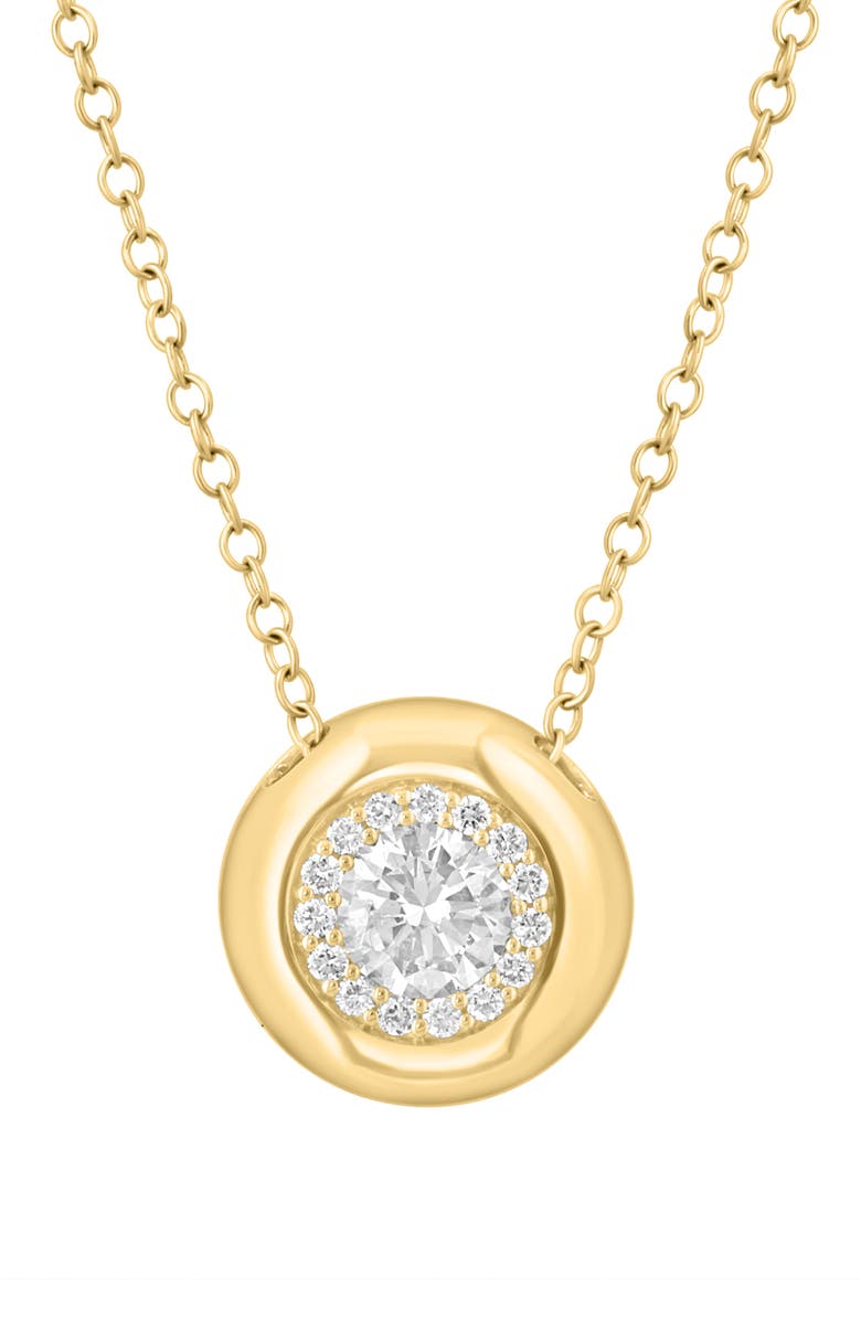 EFFY Round Lab Grown Diamond Pendant Necklace, Alternate, color, Gold