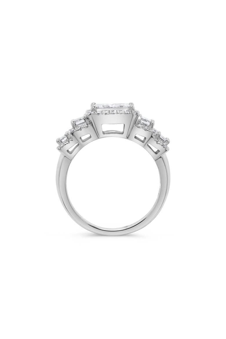 Princess Diamond Cluster Ring in Platinum, Alternate, color, Platinum