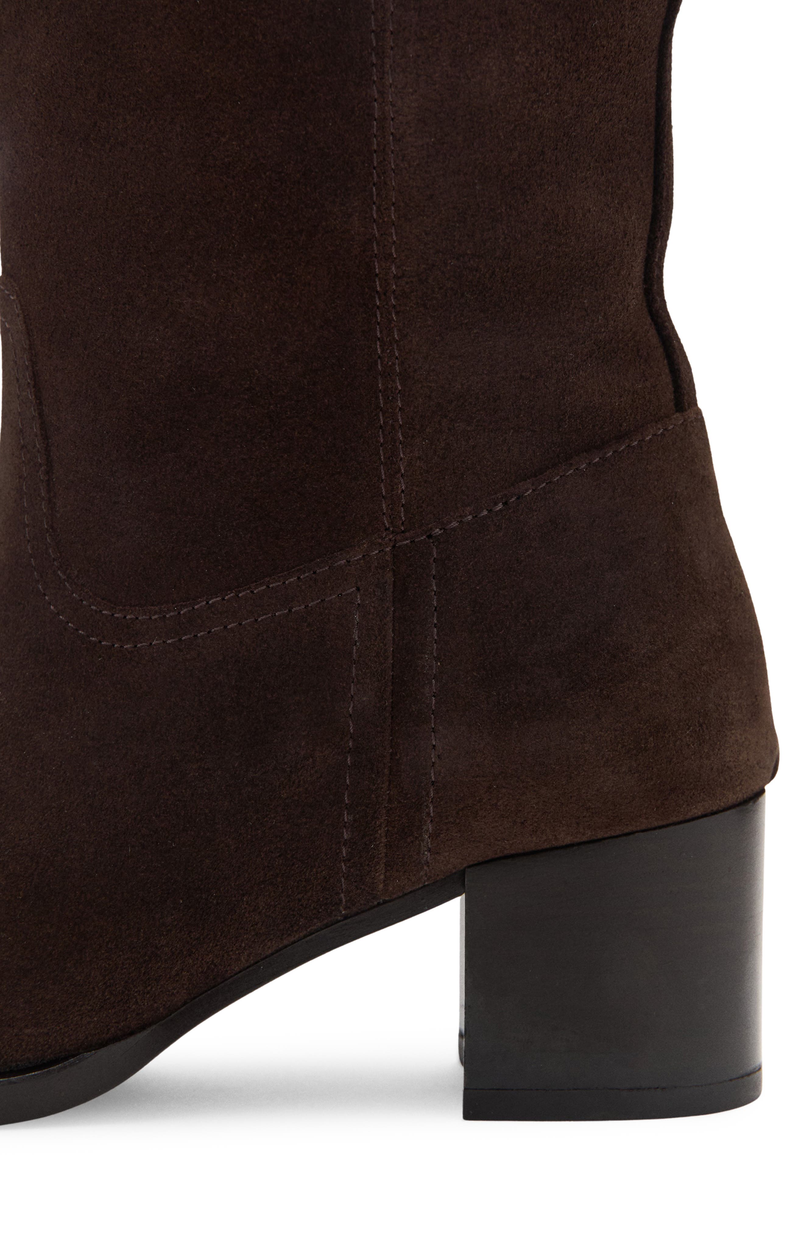 MANGO Suede Tall Boot, Alternate, color, Chocolate