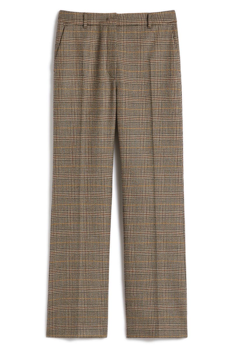 Weekend Max Mara Baco Plaid Pants, Alternate, color, Chocolate