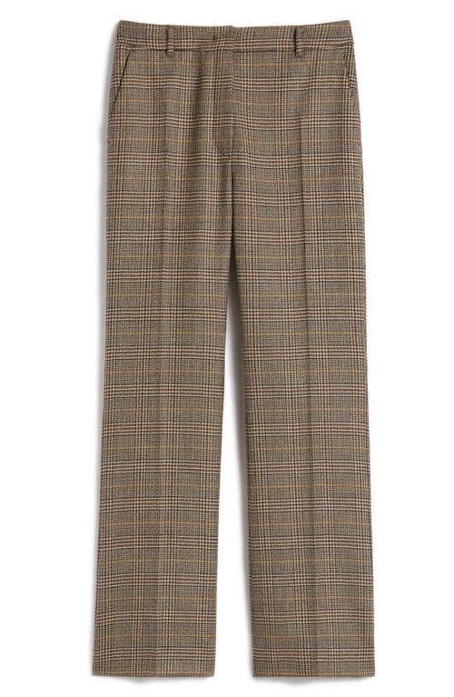 Weekend Max Mara Baco Plaid Pants In Brown