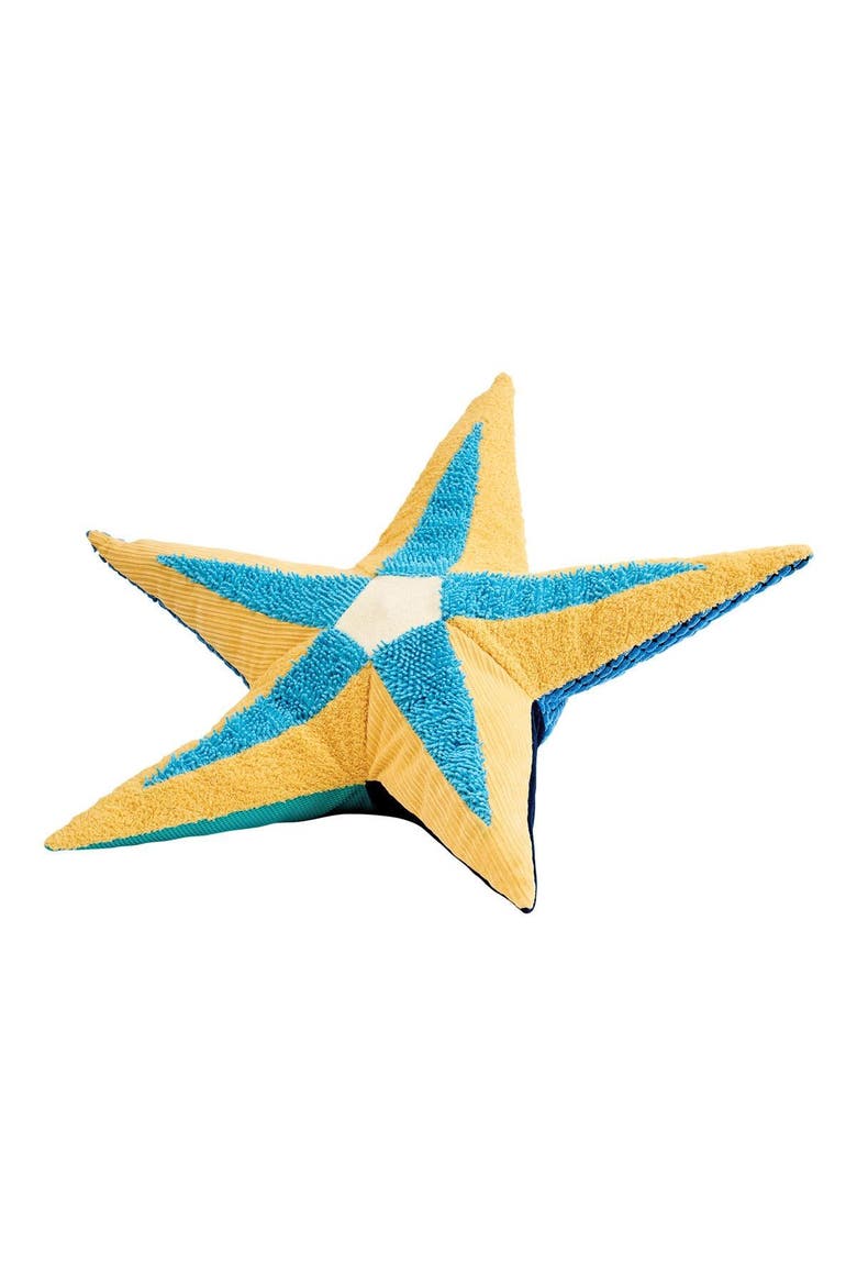 Plush Sea Star Pillow, Alternate, color, Blue