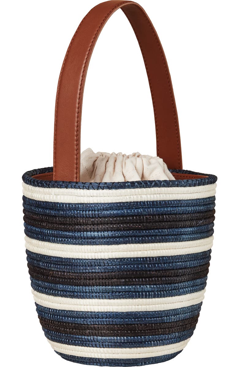 La Ligne x Cesta US Navy Lunch Pail Straw Handbag, Alternate, color,