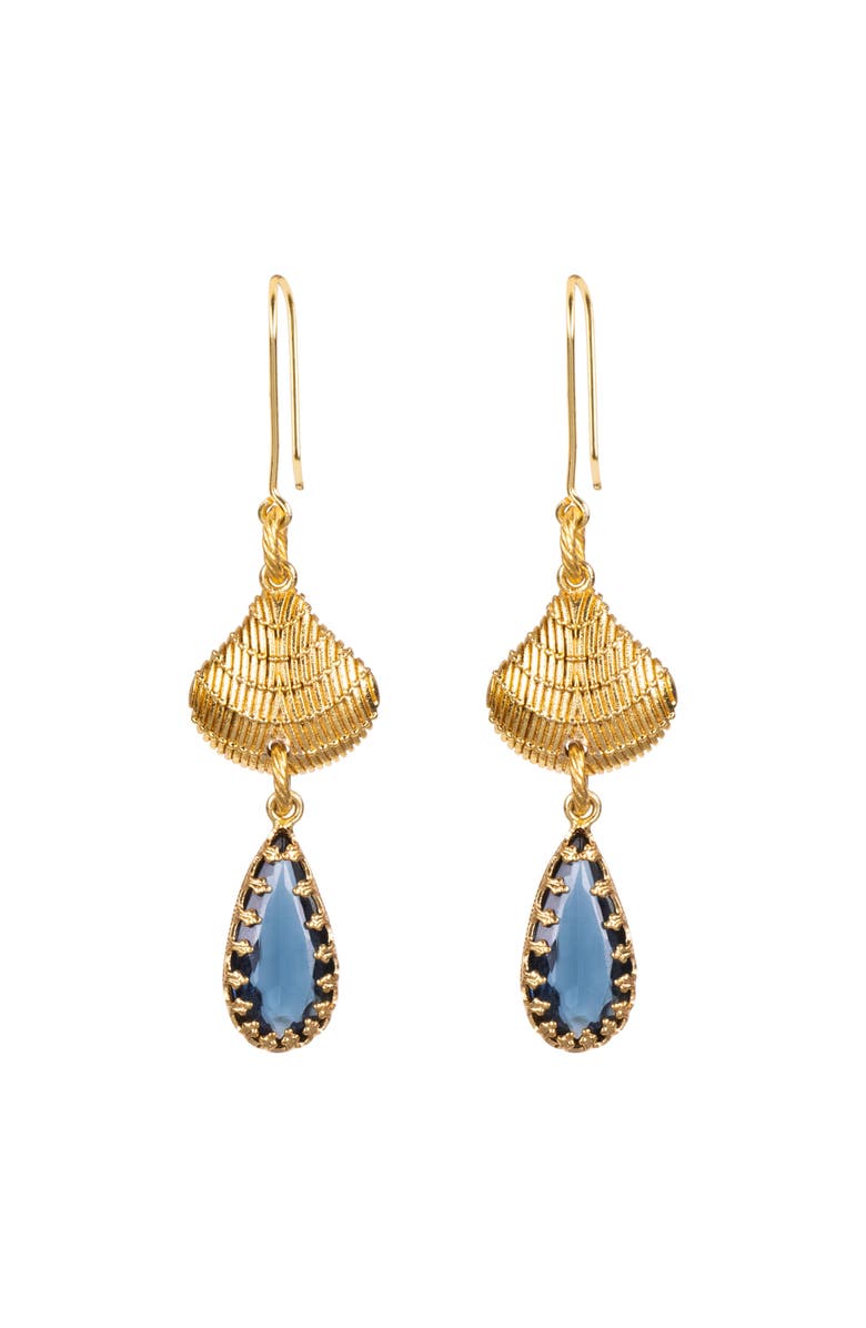Lunaversoul Tesfaye Blues Earrings, Main, color, Gold/Blue