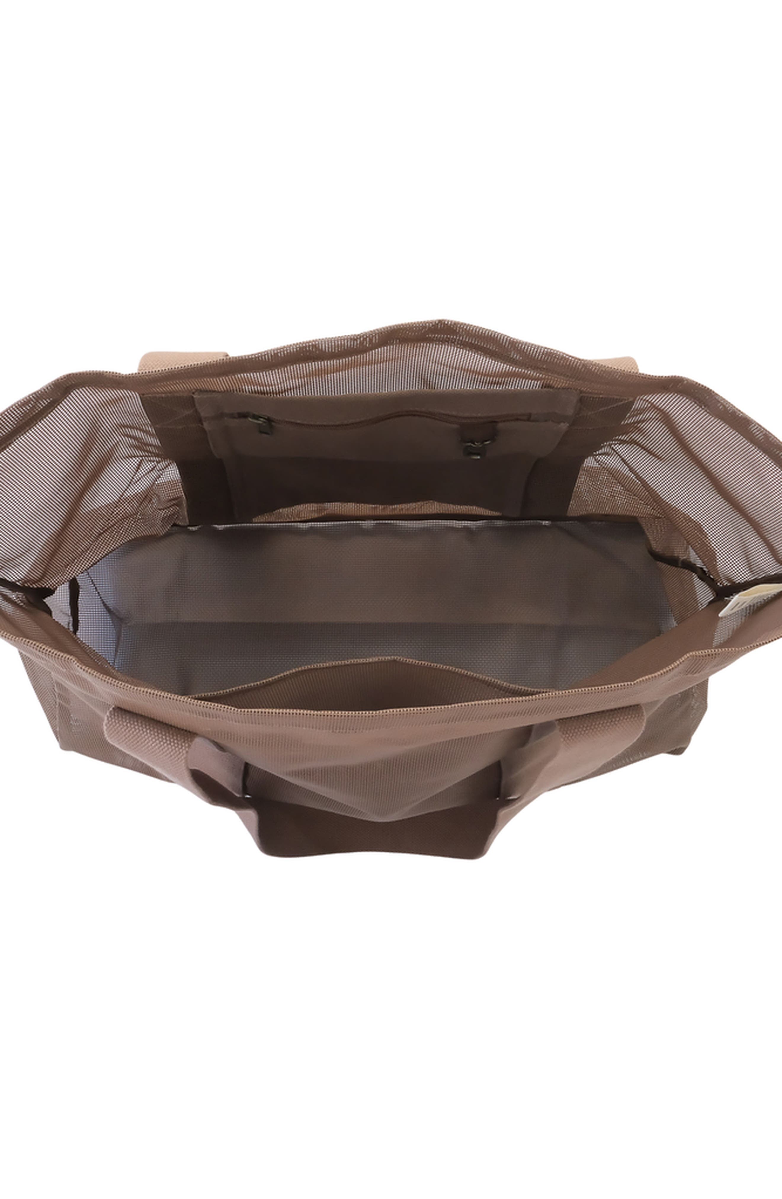 Sande Beach Hauler Mini Mesh Beach Bag, Alternate, color, Espresso