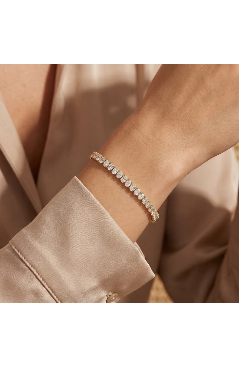 Bliss Diamond 10Ct Oval Cut Diamond Tennis Bracelet 7" 14k Gold Lab Grown, Alternate, color, 14K Yellow Gold