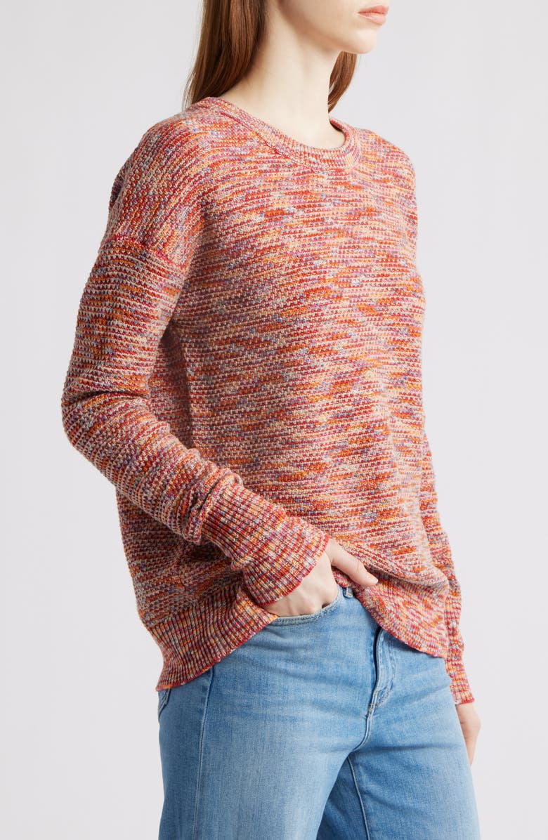 NIC+ZOE Space Dye Cotton Sweater, Alternate, color, Spice Multi