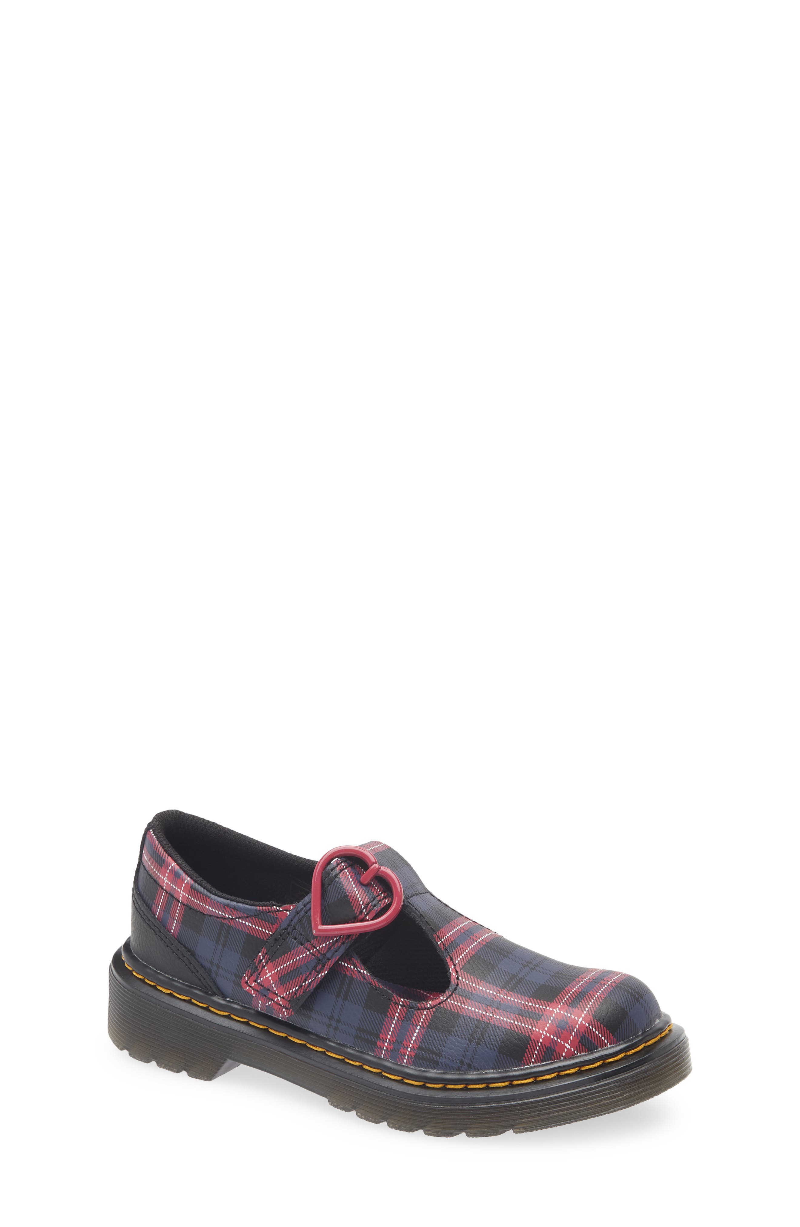 Dr. Martens Kids' Polley II T-Strap Shoe, Main, color, Black Multi