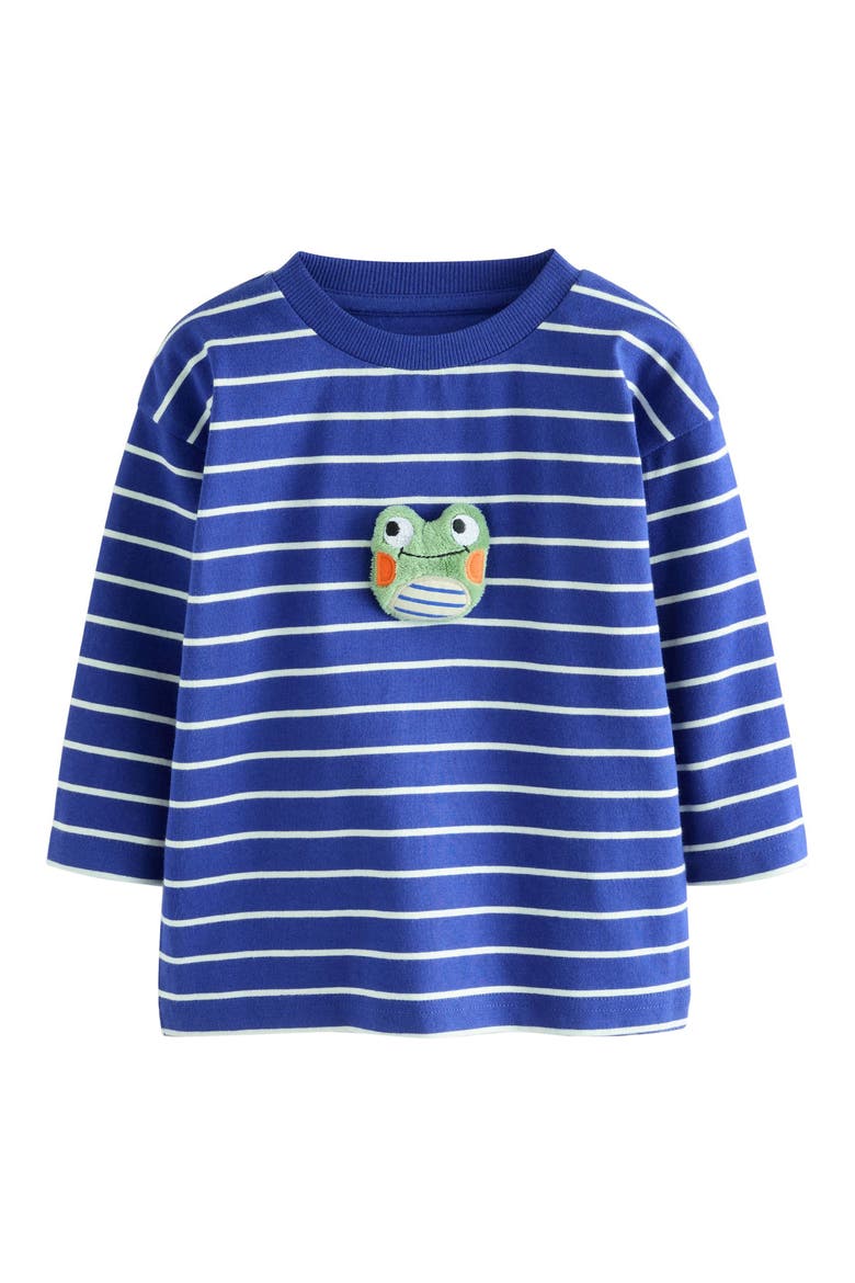 Kids' Stripe Frog Cotton T-Shirt, Main, color, BLUE