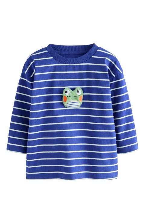 Kids' Stripe Frog Cotton T-Shirt (Little Kid)
