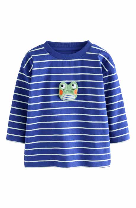 NEXT Kids' Stripe Frog Cotton T-Shirt
