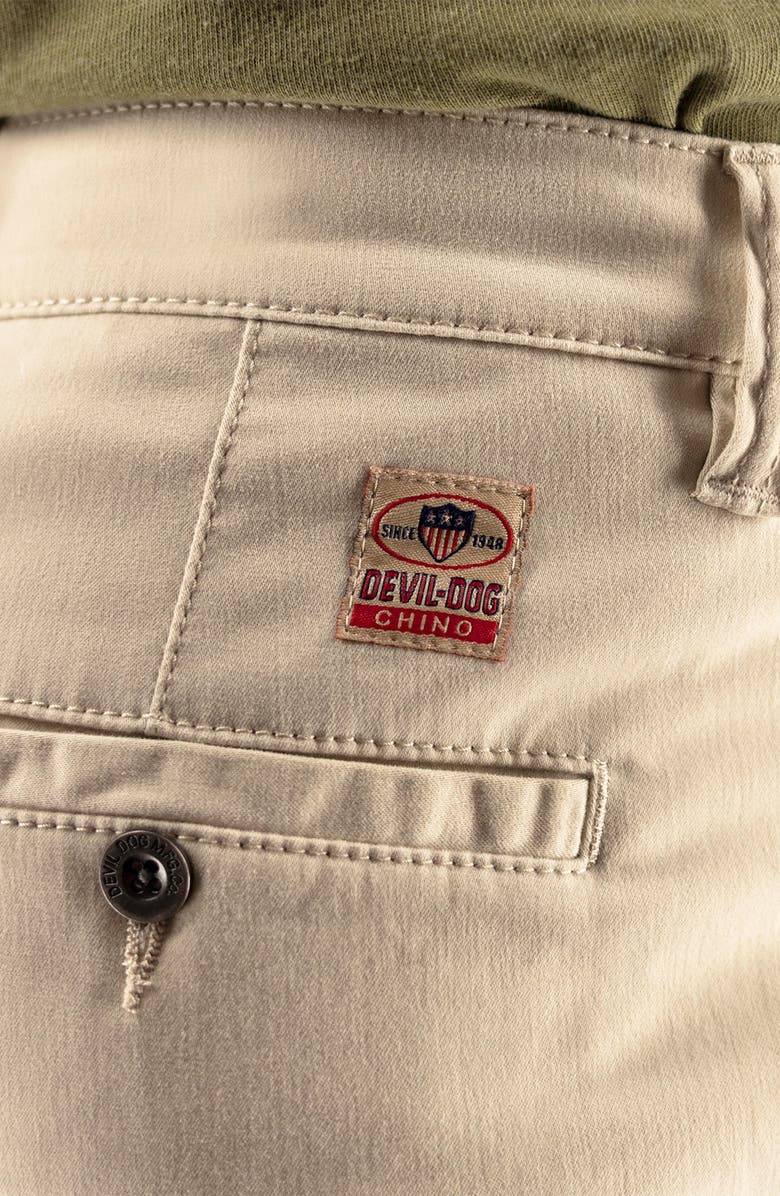 Devil-Dog Dungarees Cotton Stretch Twill Chinos, Alternate, color, Brown Rice