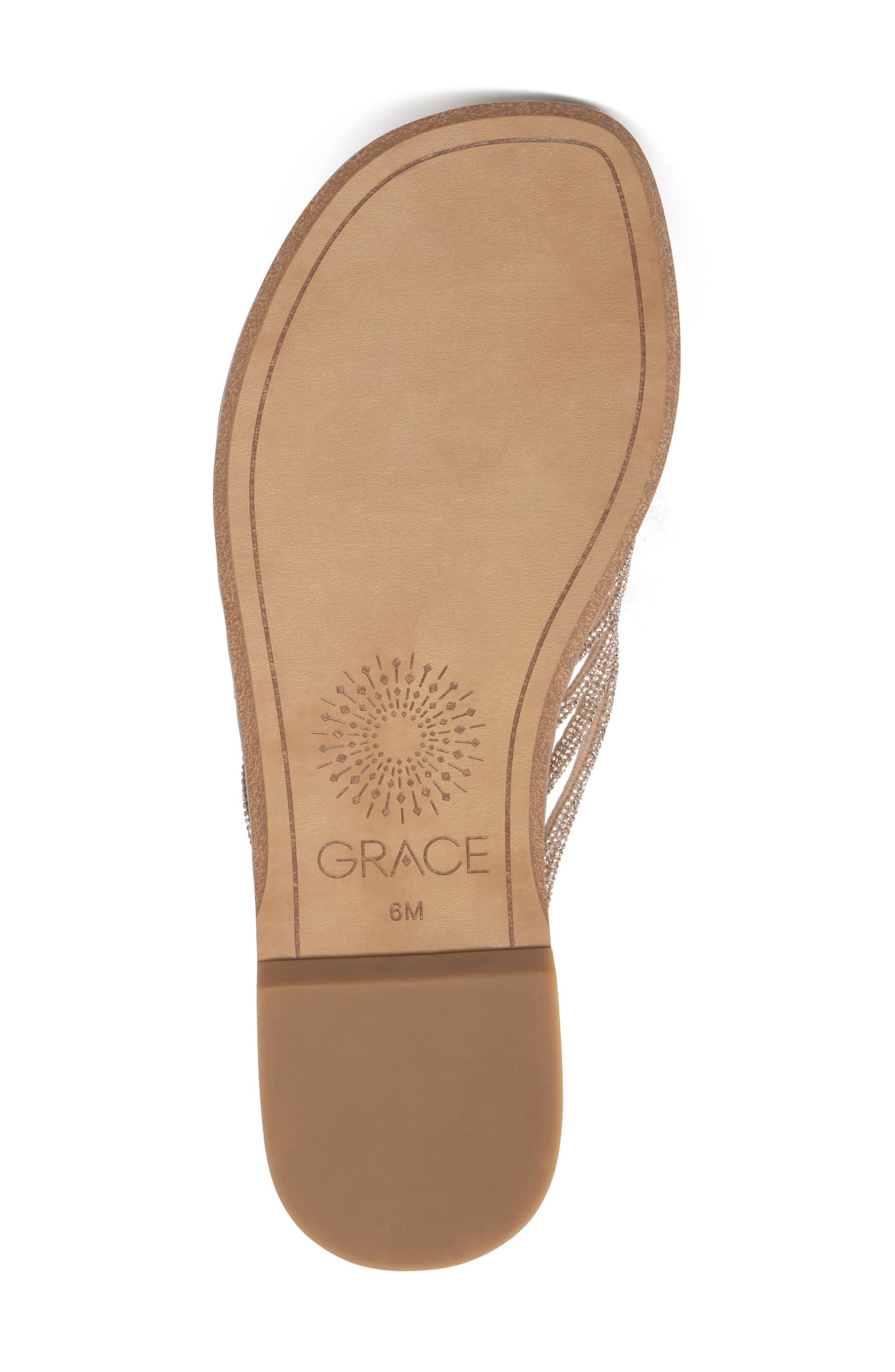 Murano Rhinestone Sandal, Alternate, color, GOLD