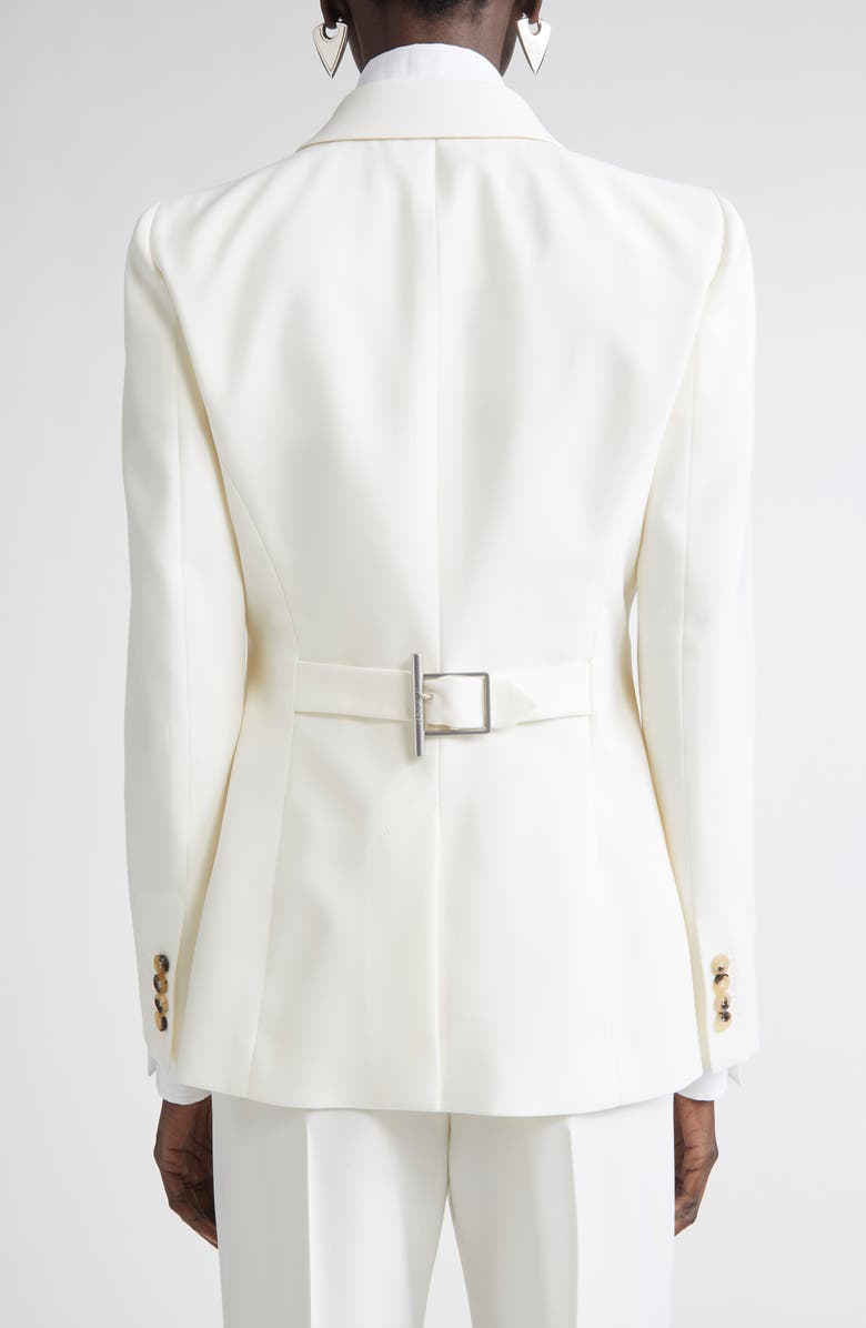 McQueen Single Breasted Wool Martingale Blazer, Alternate, color, Bone