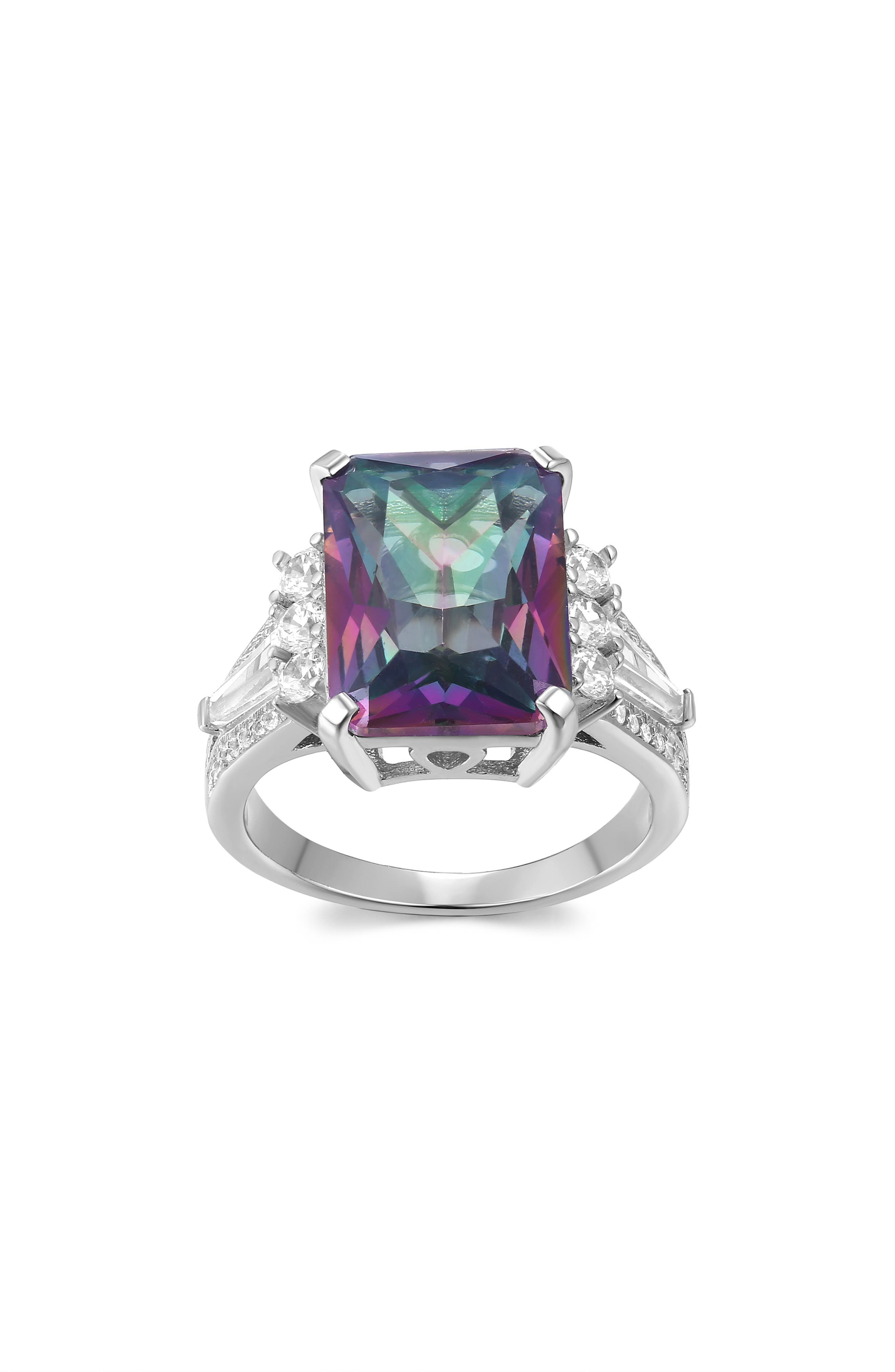 FZN Emerald Cut Cubic Zirconia Ring
