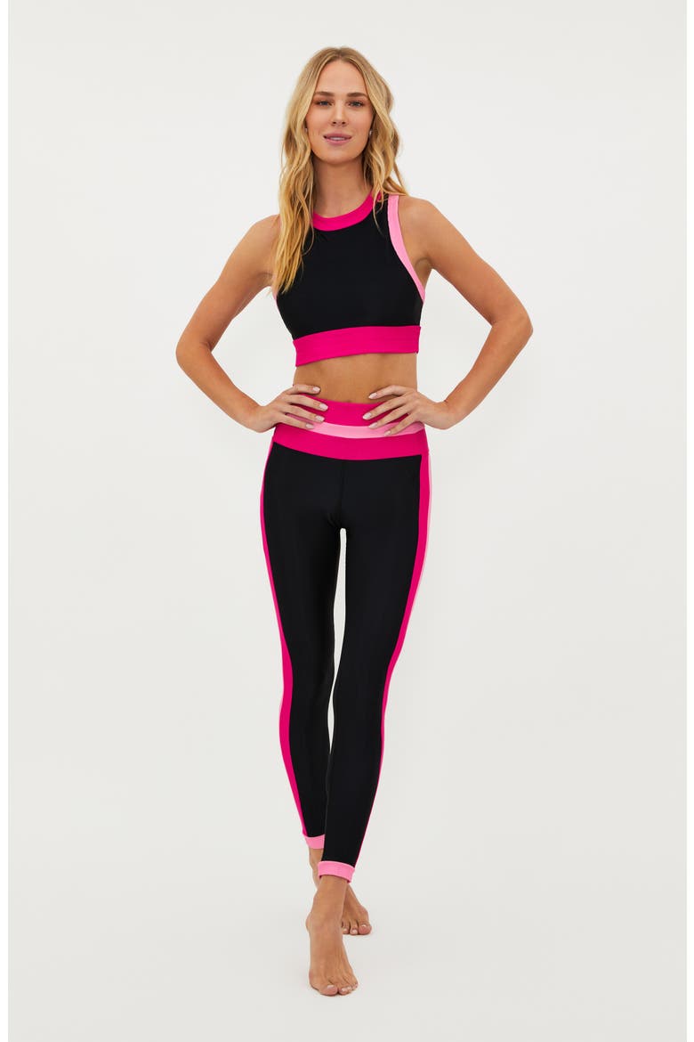 Melina Rib Colorblock High Waist Leggings, Alternate, color, AMOUR COLORBLOCK