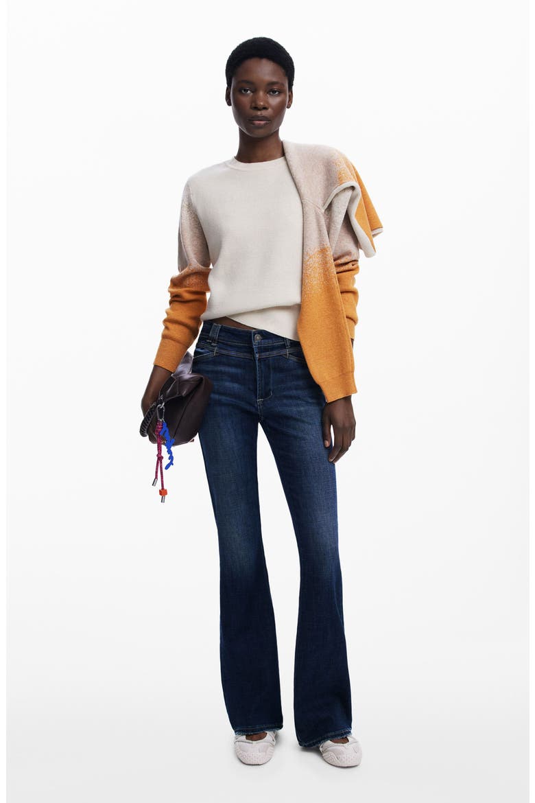 Ombré Crewneck Sweater, Alternate, color, BEIGE