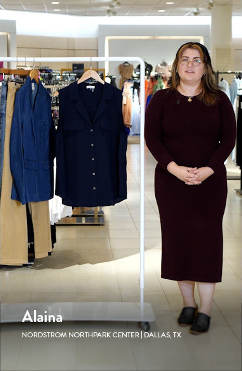 Collared Button Front Sleeveless Shirt, sales video thumbnail