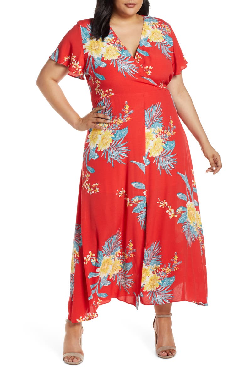 Leith Floral Print Maxi Dress, Main, color, 