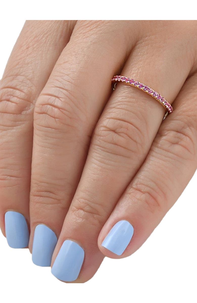 Bliss Diamond 3/4Ct Genuine Amethyst Eternity Ring Stackable Band 14k Gold, Alternate, color, 