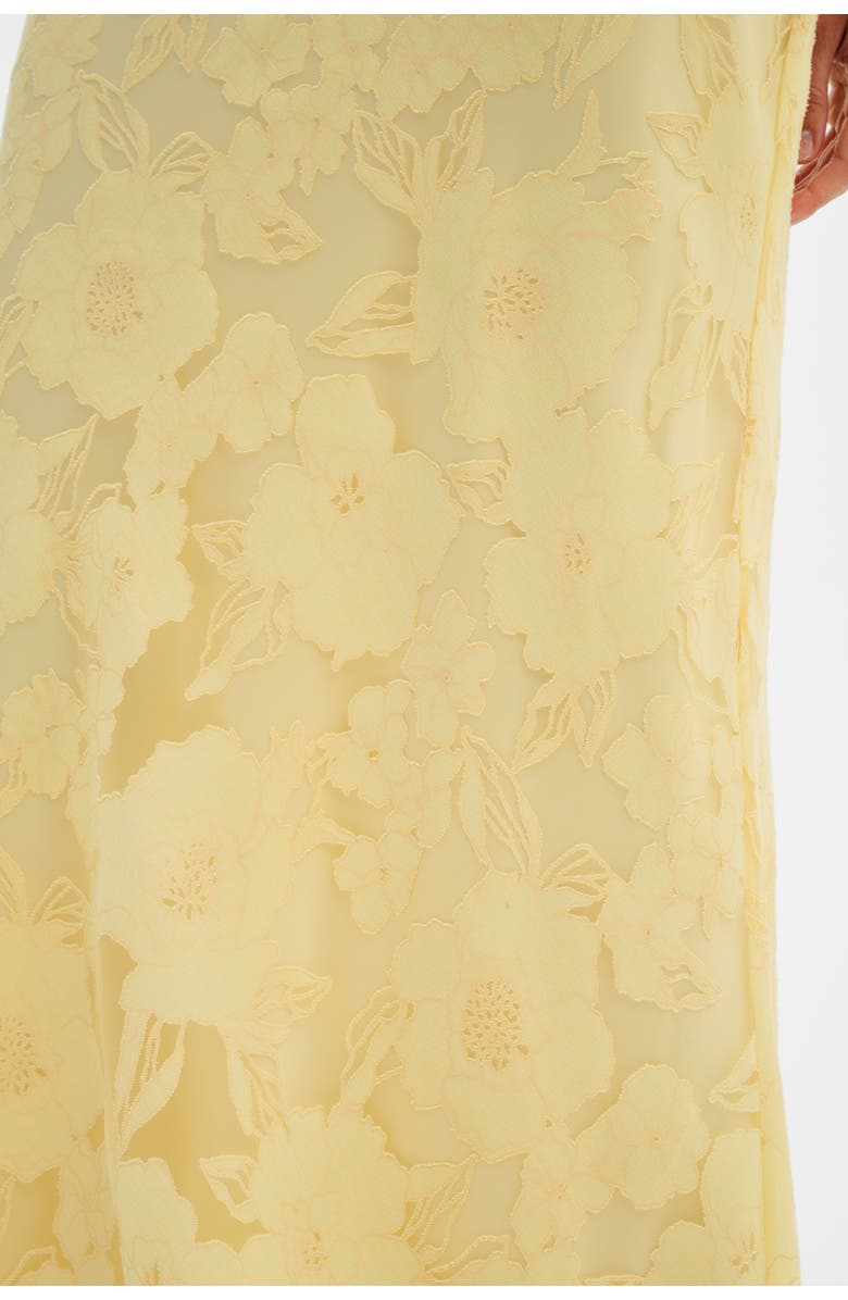 Malina Sorelle Lace Slip Maxi Dress, Alternate, color, Light Lemon