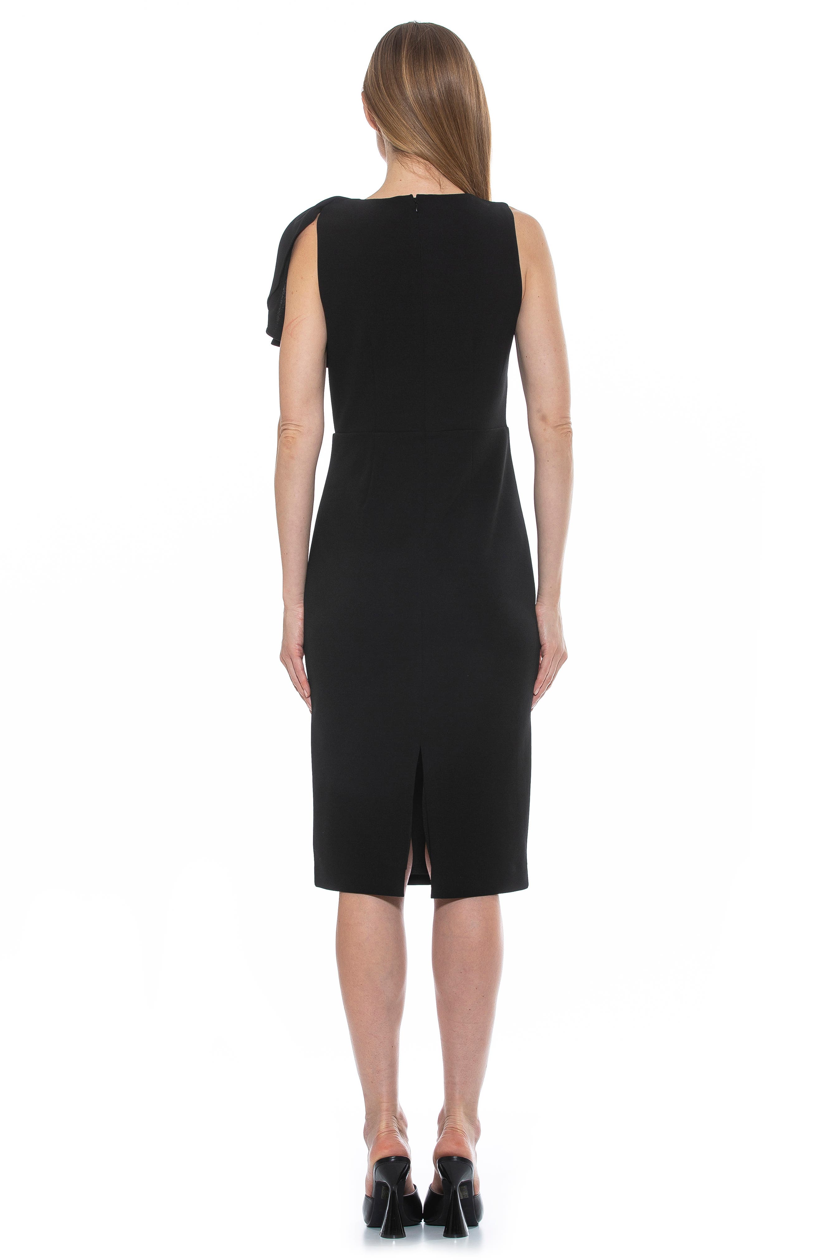 Draped Sheath Midi Dress - image 2