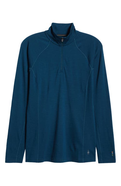 Smartwool Merino Wool Blend Quarter-zip In Twilight Blue