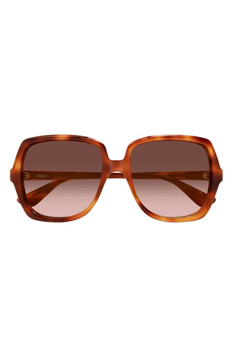 59mm Square Gradient Sunglasses