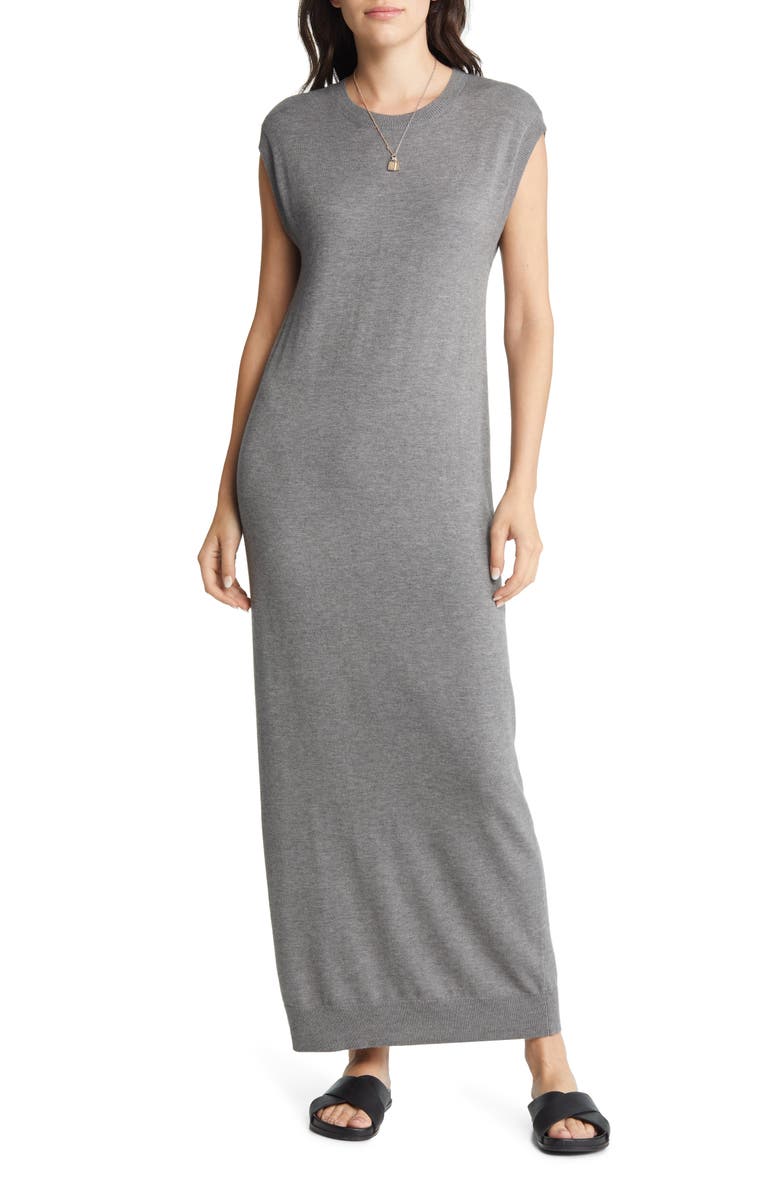 Treasure & Bond Short Sleeve Sweater Dress, Main, color, 