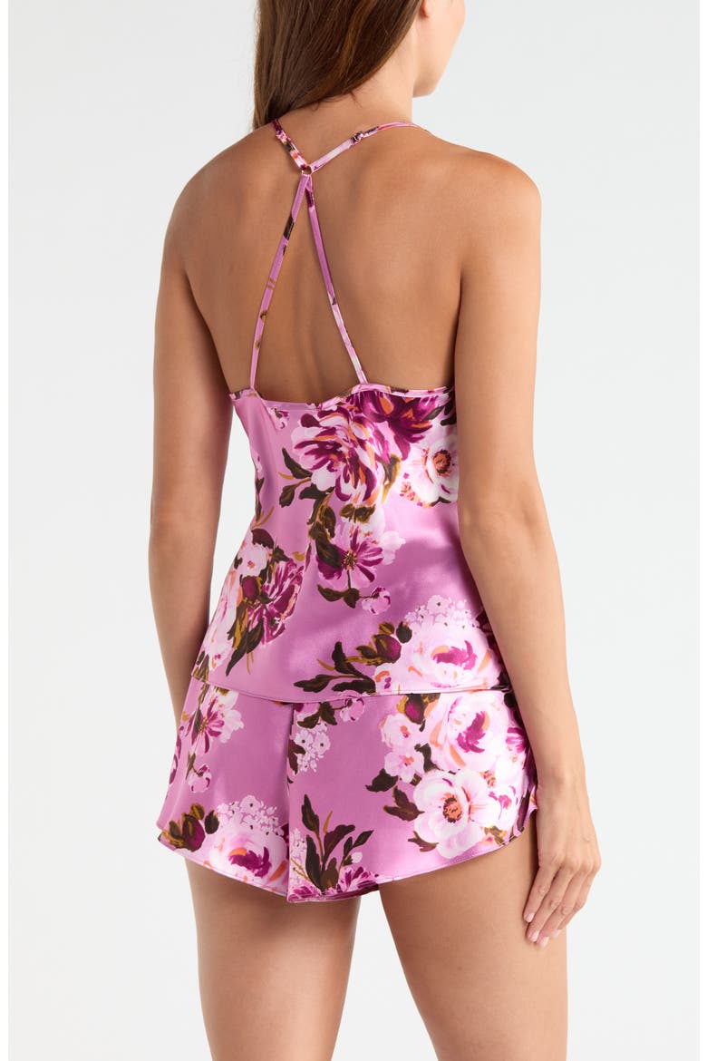 Marina Satin Cami & Shorts Pajamas, Alternate, color, MULBERRY