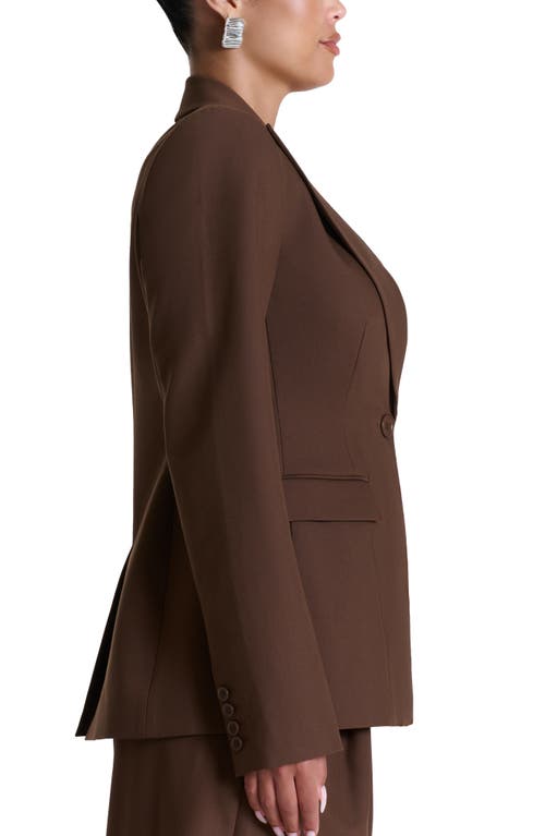 Naked Wardrobe One-button Blazer In Brown