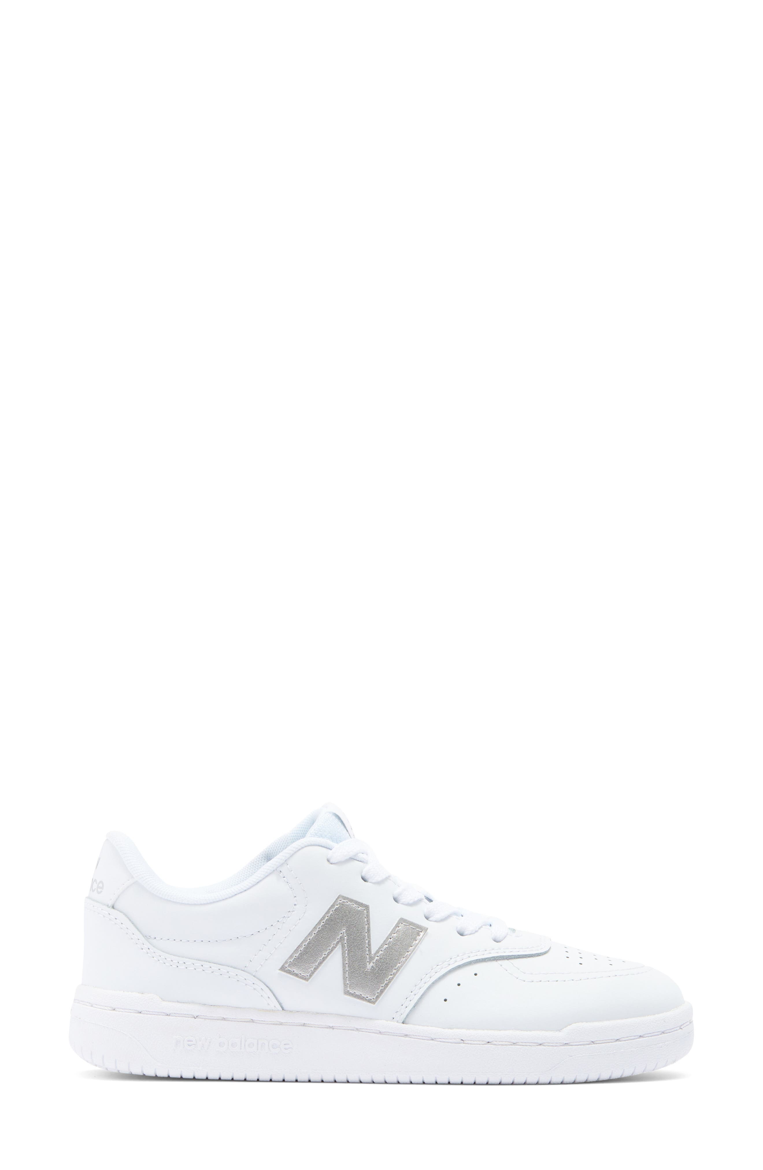 New Balance 80 Basketball Sneaker, Alternate, color, White/ Metallic Silver