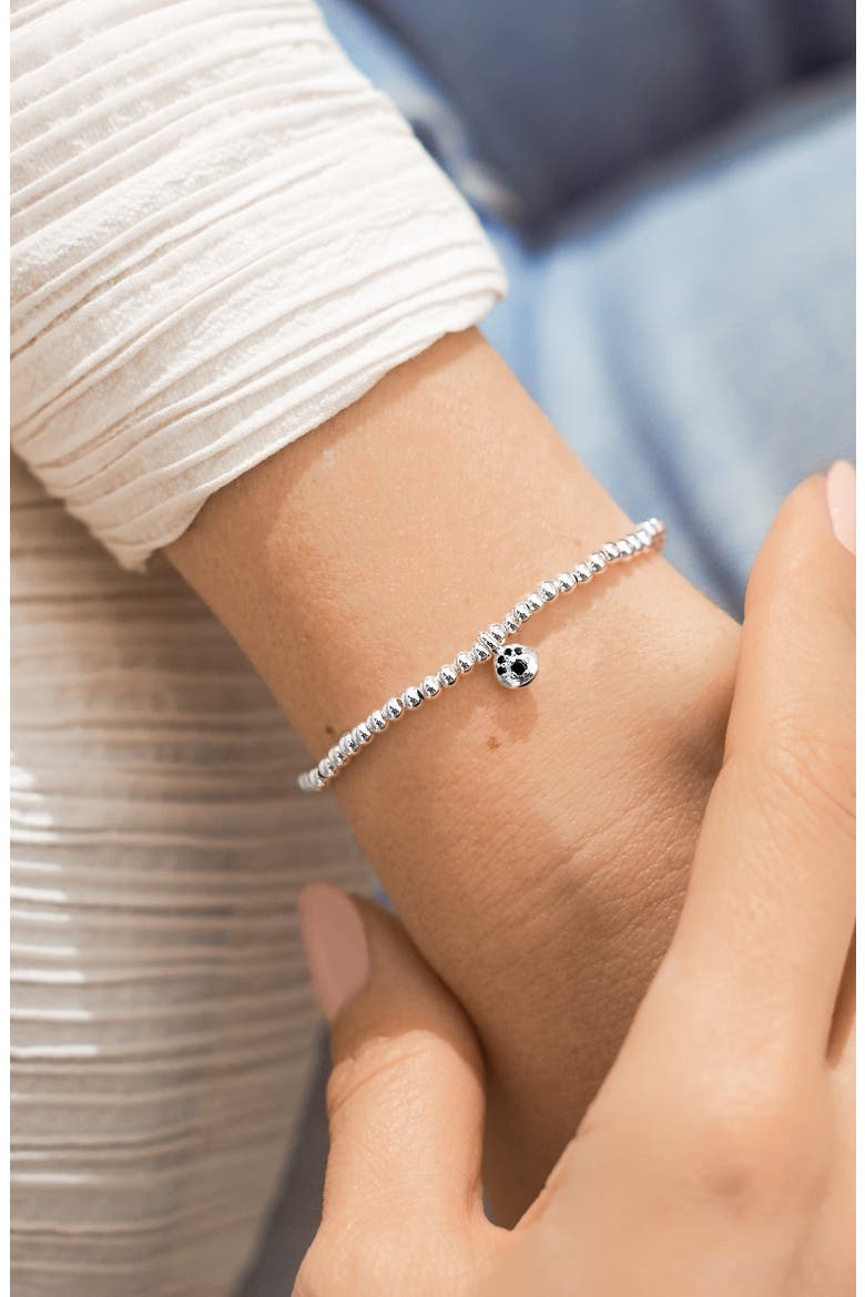 A Little 'Paw Print' Bracelet, Alternate, color, Metallic Silver