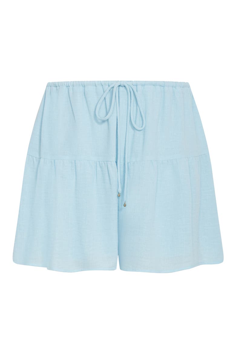 Sara Drawstring Shorts, Alternate, color, ICE BLUE