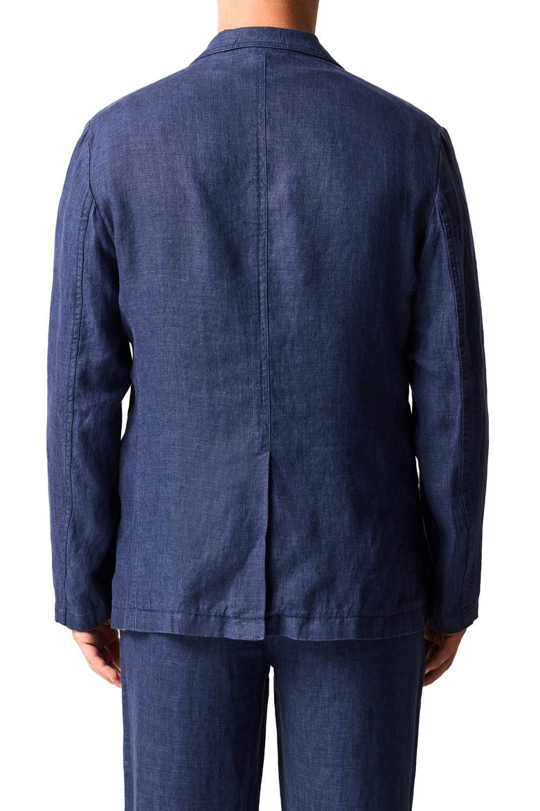 Resort Linen Jacket, Alternate, color, NAVY