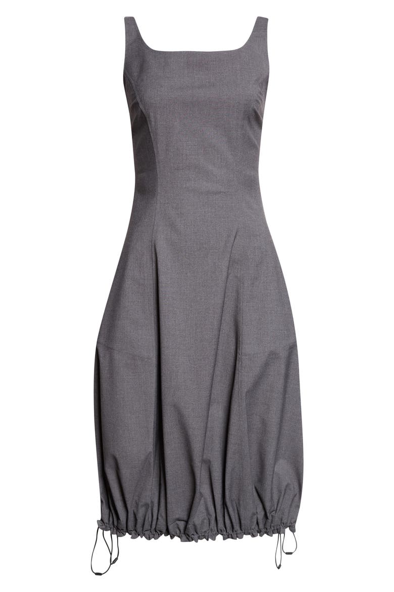 Technical Tailored Balloon Dress, Alternate, color, GREY