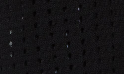 Melrose And Market Short Sleeve Open Stitch Cardigan In Black