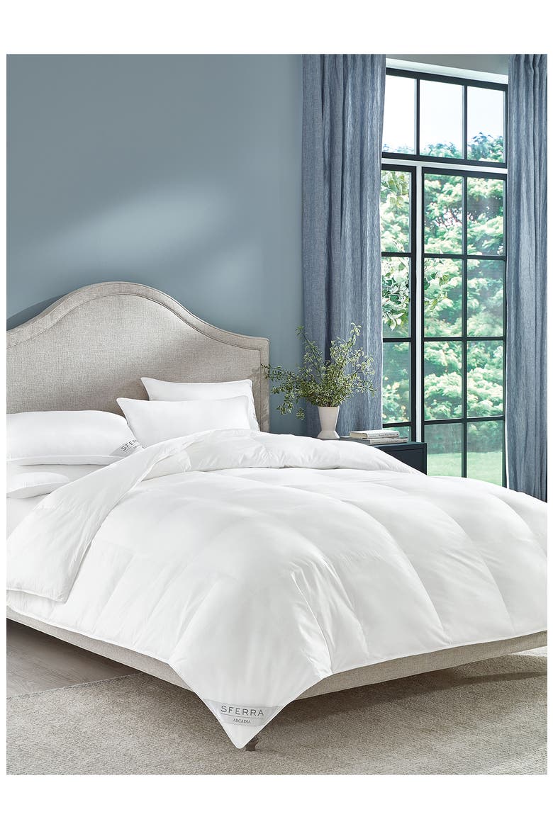 Arcadia Down Alternative King Duvet, Alternate, color, WHITE