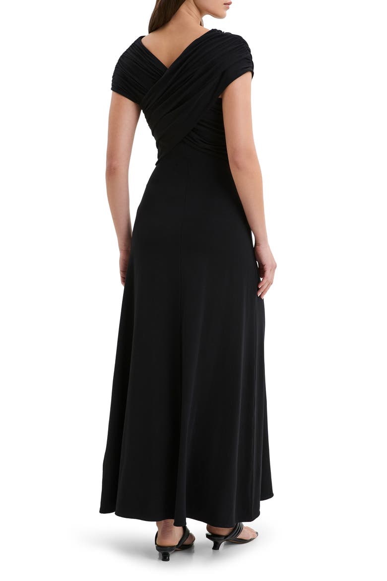 Alyssa Jersey Cocktail Dress, Alternate, color, BLACK