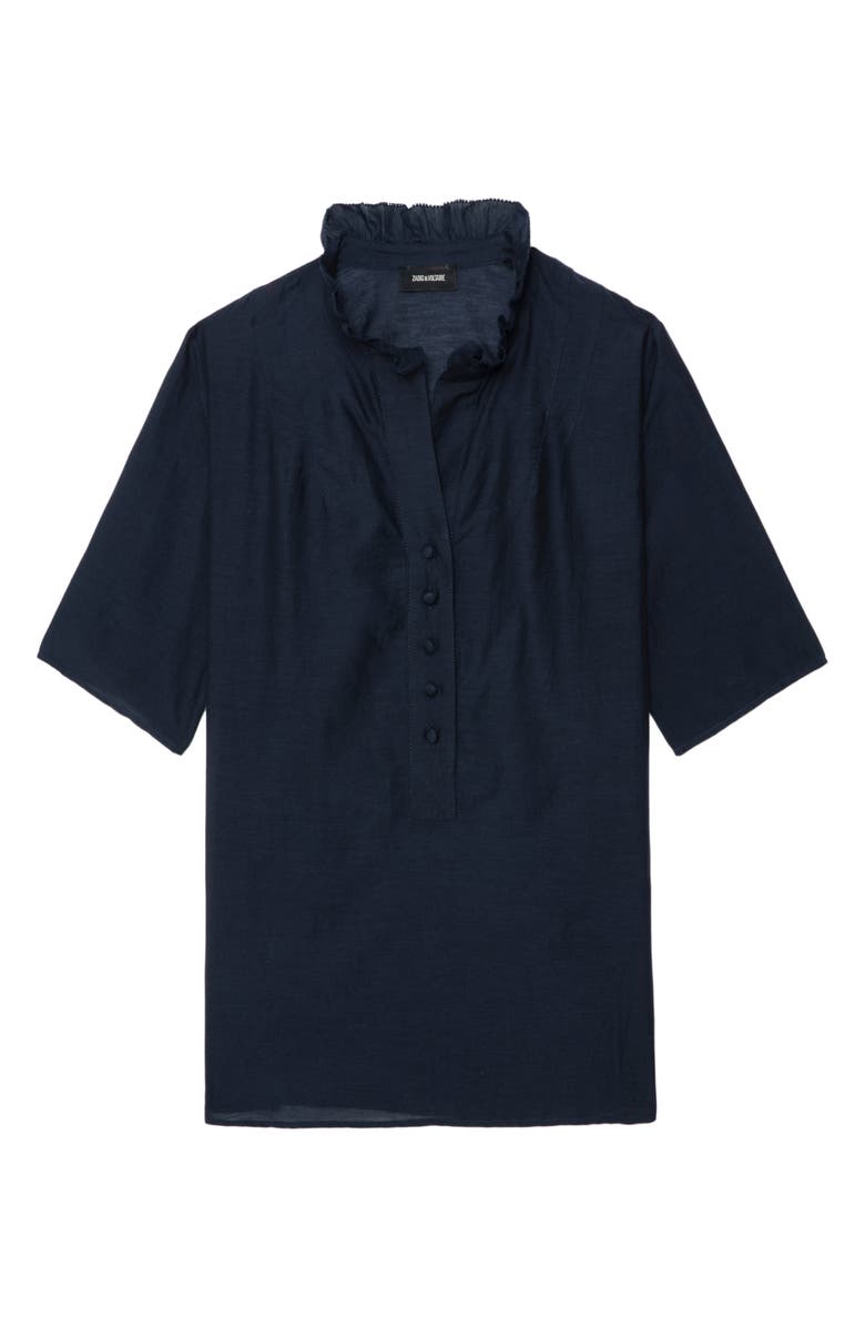 Zadig & Voltaire Topher Ruffle Collar Top, Alternate, color,