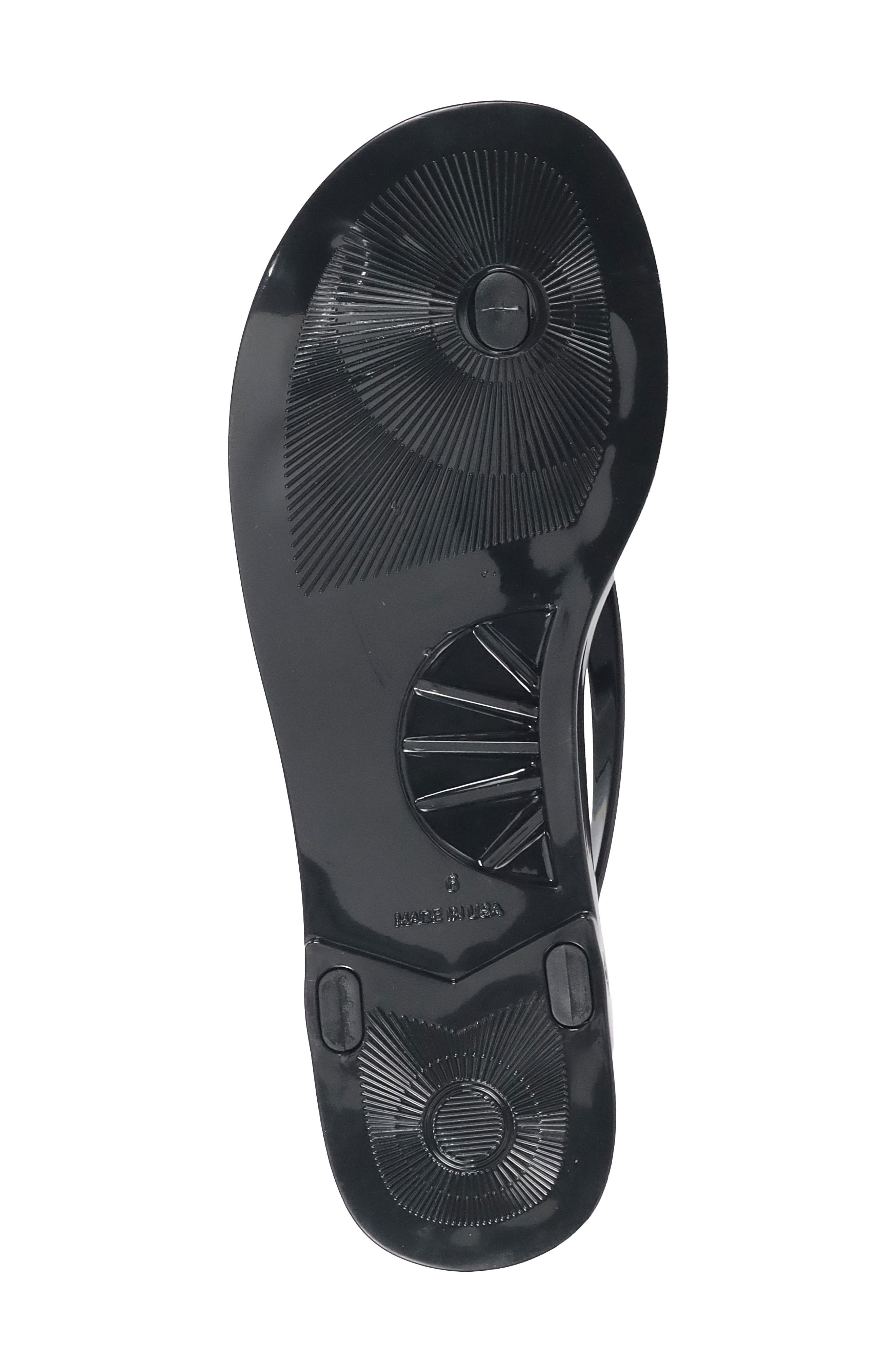 Avery Jelly Flip Flop Sandal, Alternate, color, BLACK PVC SOLID