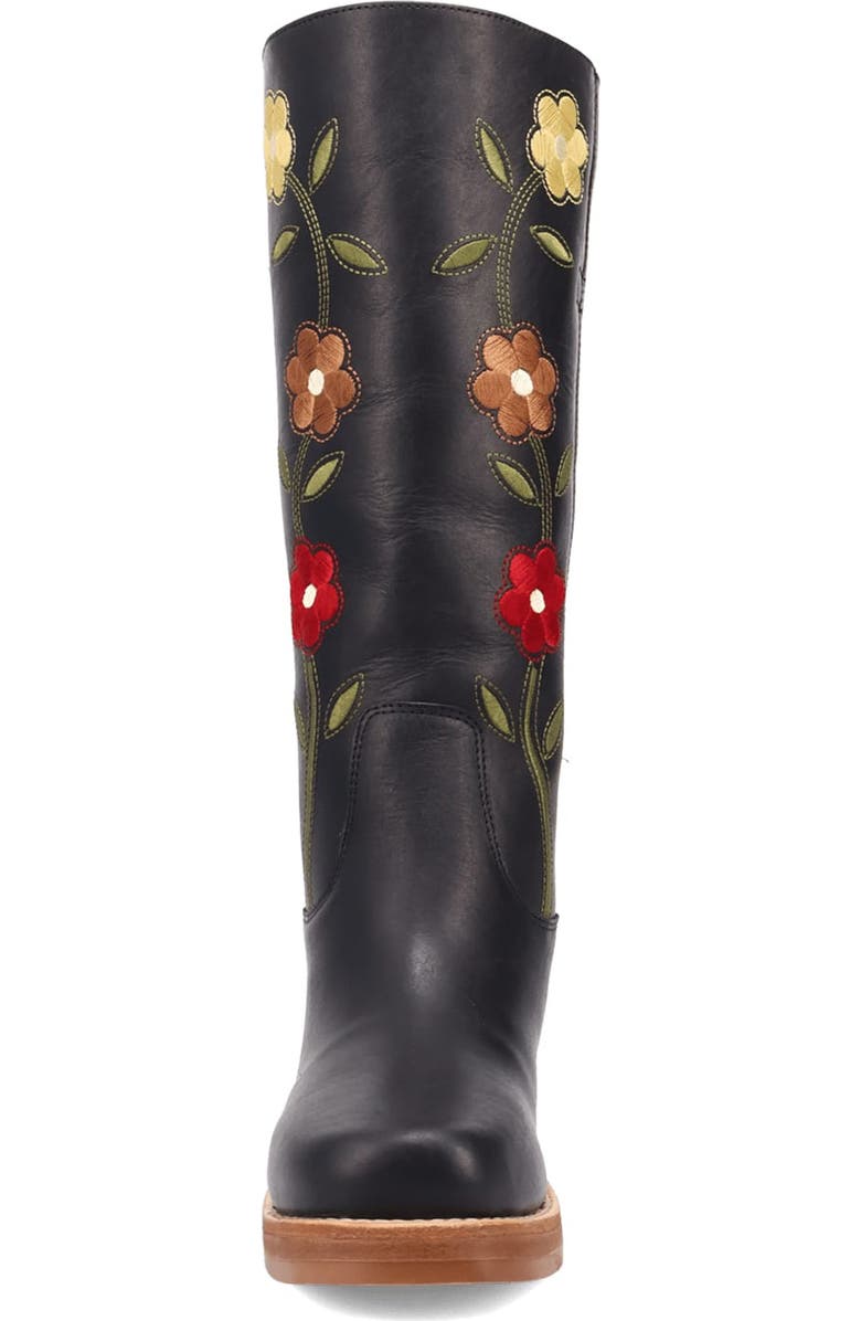Dingo Bloom Embroidered Boot, Alternate, color, Black