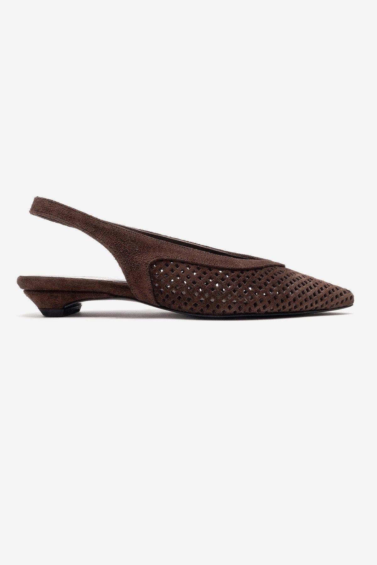Lieve Leather Slingback Pump, Alternate, color, Brown Suede
