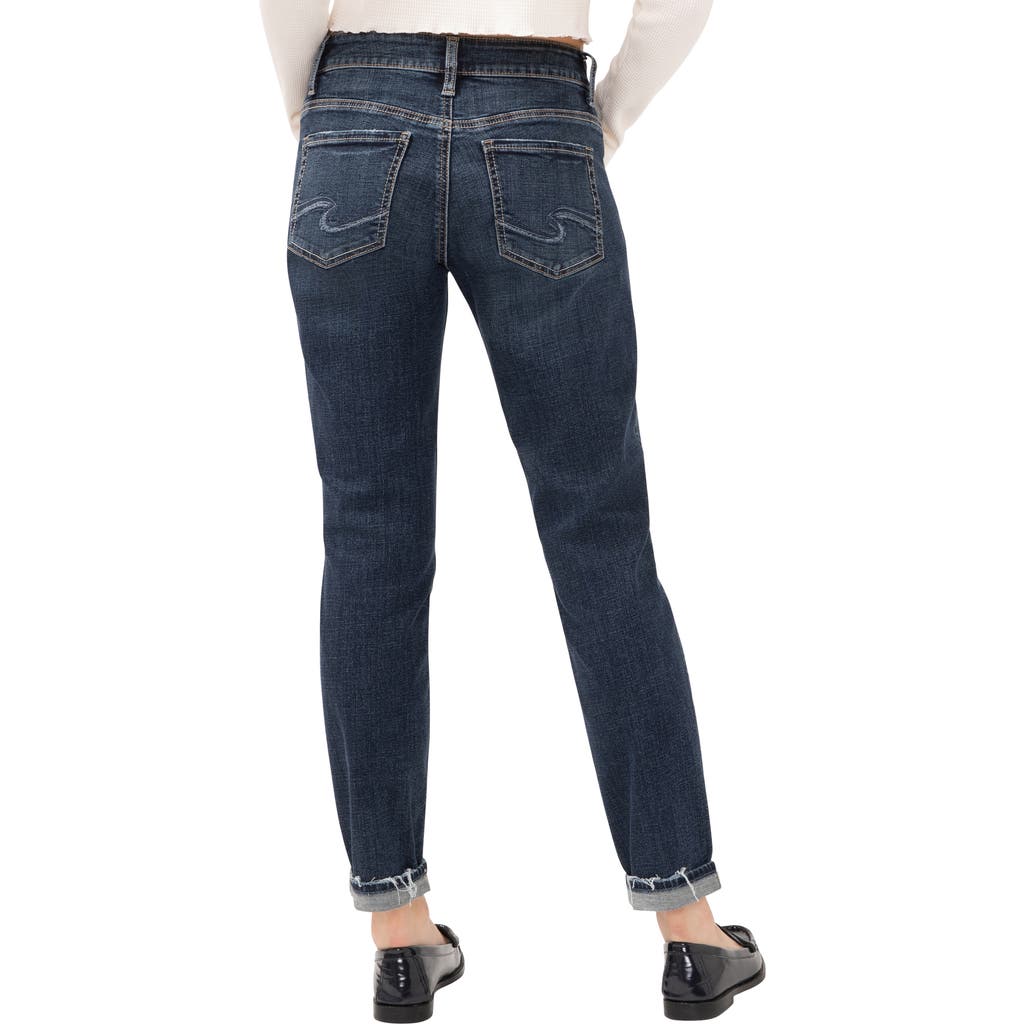 SILVER JEANS CO. SILVER JEANS CO. CURVY MID RISE BOYFRIEND JEANS
