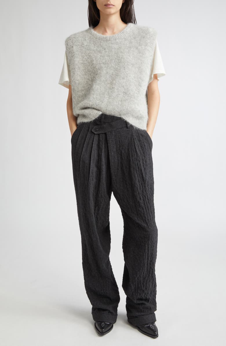 R13 Deep Armhole Sweater Vest, Alternate, color, Light Heather Grey