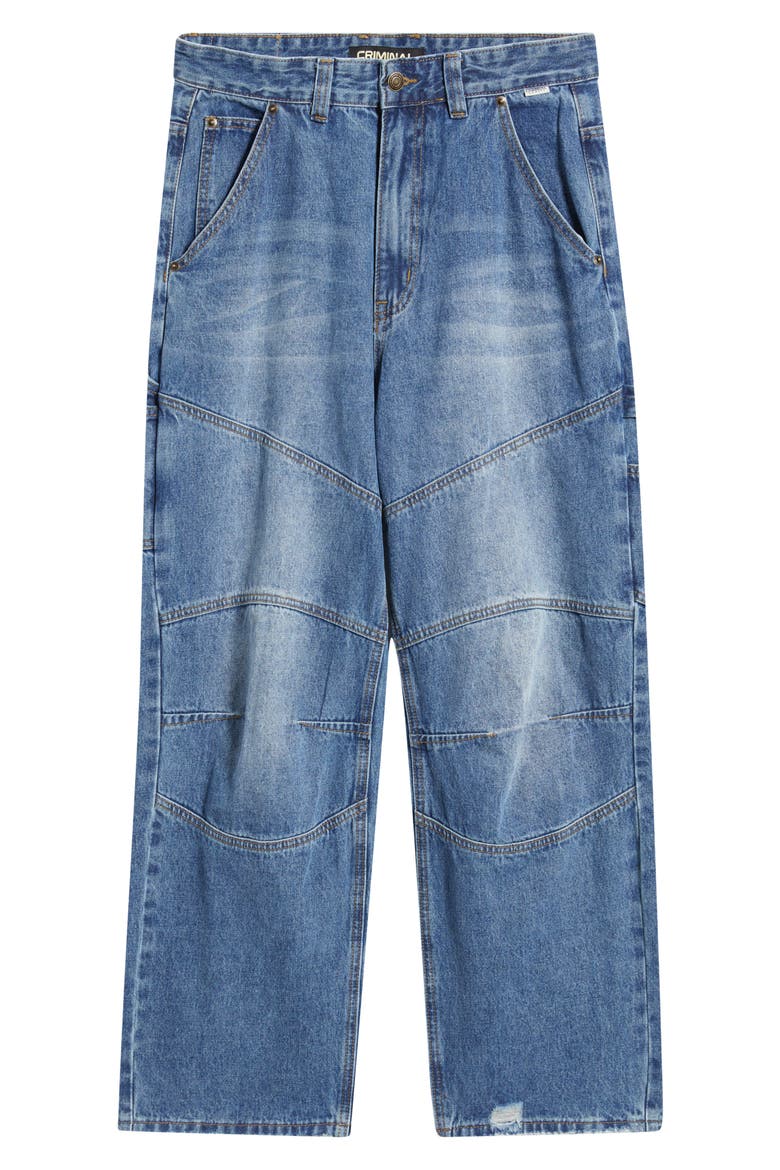 Franklin Distressed Carpenter Jeans, Alternate, color, MID BLUE