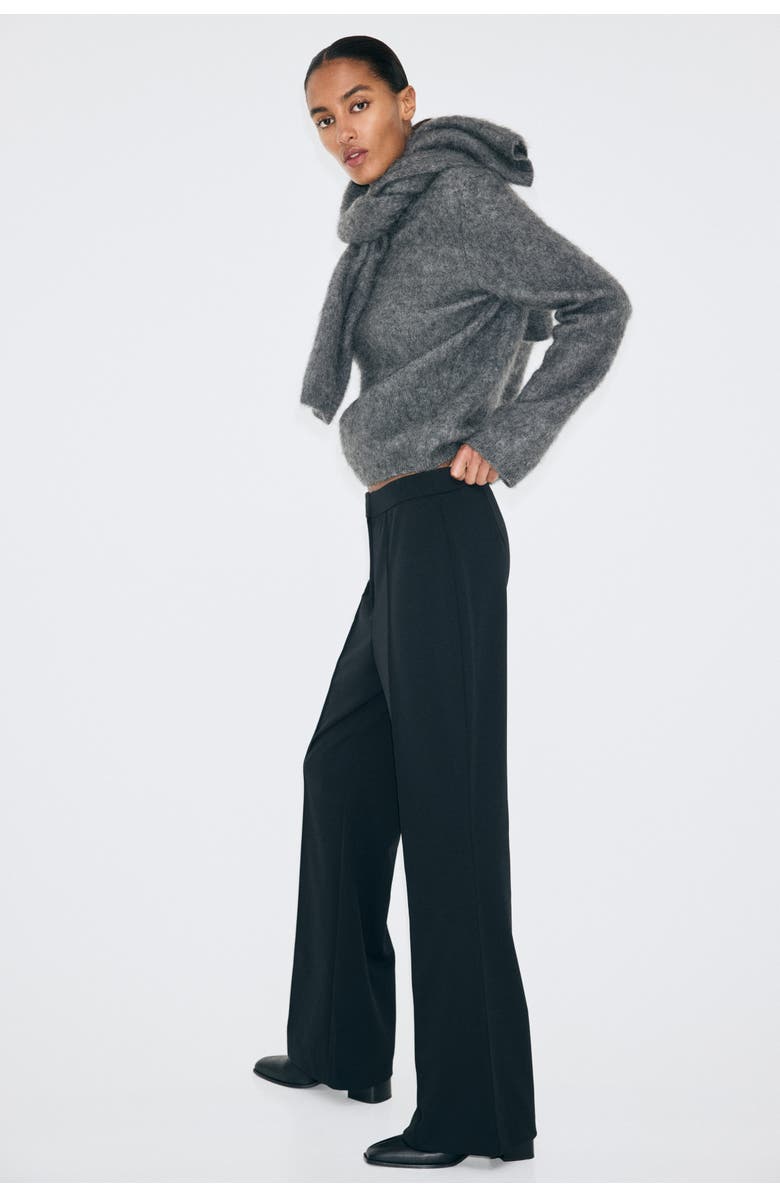 H&M Bootcut Crease-front Trousers, Alternate, color, 